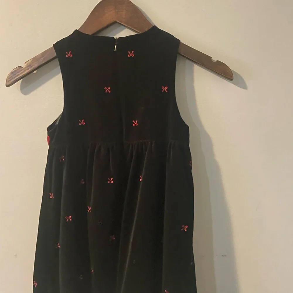 Gymboree Black & Red Velvet Bow Dress